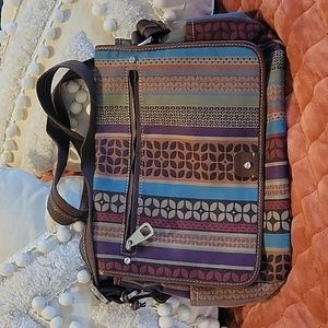 NWOT Fossil Fabric Crossbody Bag